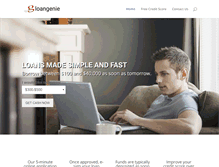 Tablet Screenshot of loangenie.com